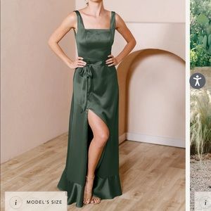 Revelry Stevie Bridesmaid Dress - Deep Olive